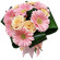 букет из кремовых роз и розовых гербер. Хорватия
